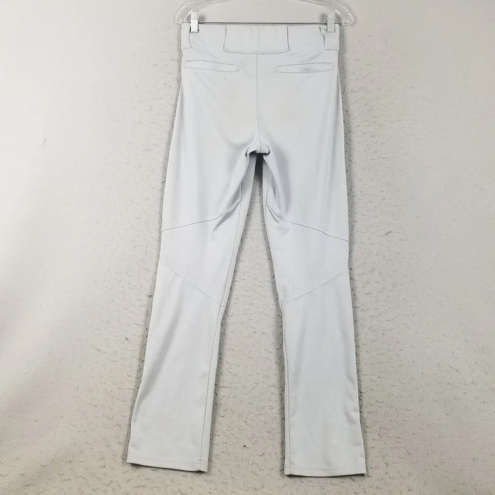 Nike Baseball Pants Men Small Grey BSBL Open Bottom‎ Mesh Back Knee Athletic
